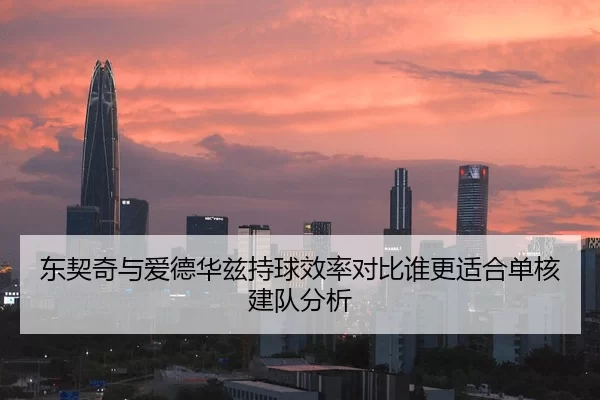 东契奇与爱德华兹持球效率对比谁更适合单核建队分析